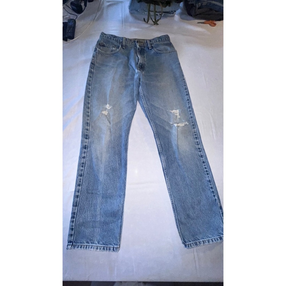 Polo Jeans Co Ralph Lauren Mens 32x30 Relaxed Distressed Denim Grunge Light Wash